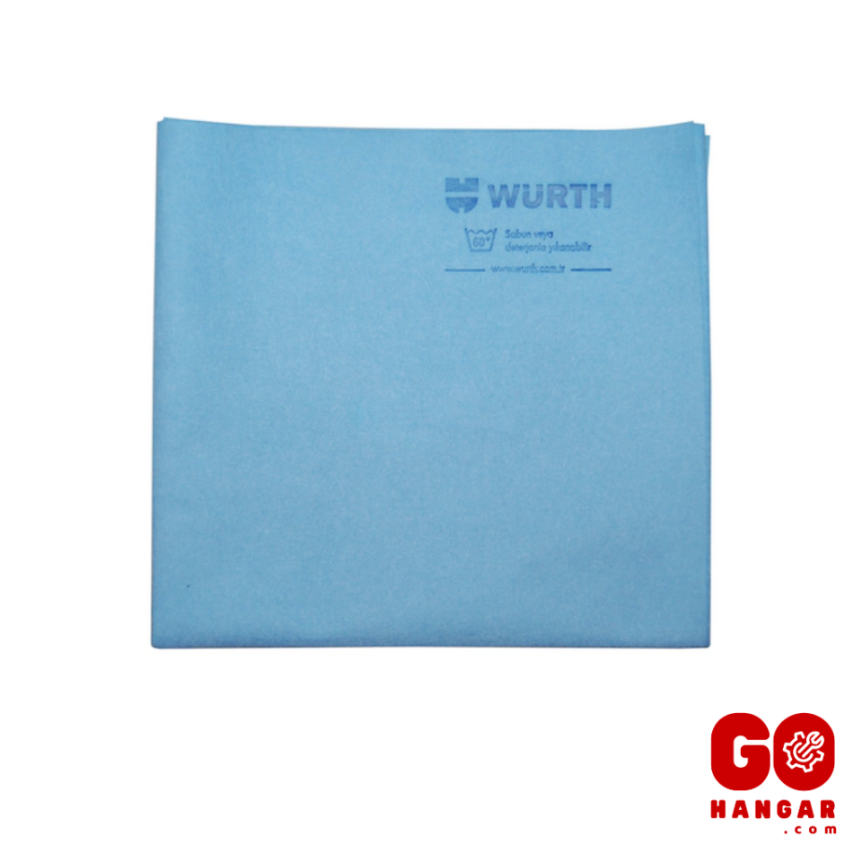Würth Sentetik Güderi Kurulama Bezi - İz Bırakmayan Sentetik Dokulu Mavi Bez (38x60cm)