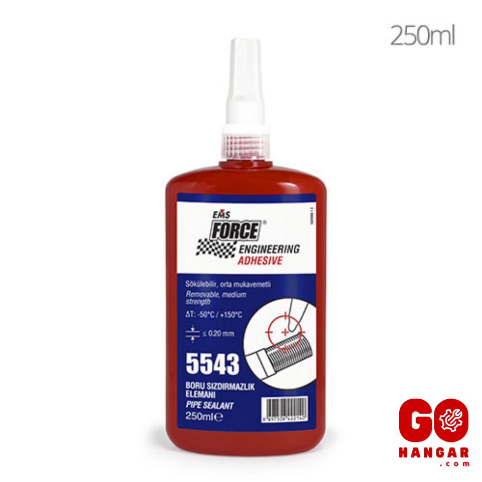 EMS FORCE 5543 Boru Sızdırmazlık Elemanı - Sıvı Conta (50 ml, 250 ml)