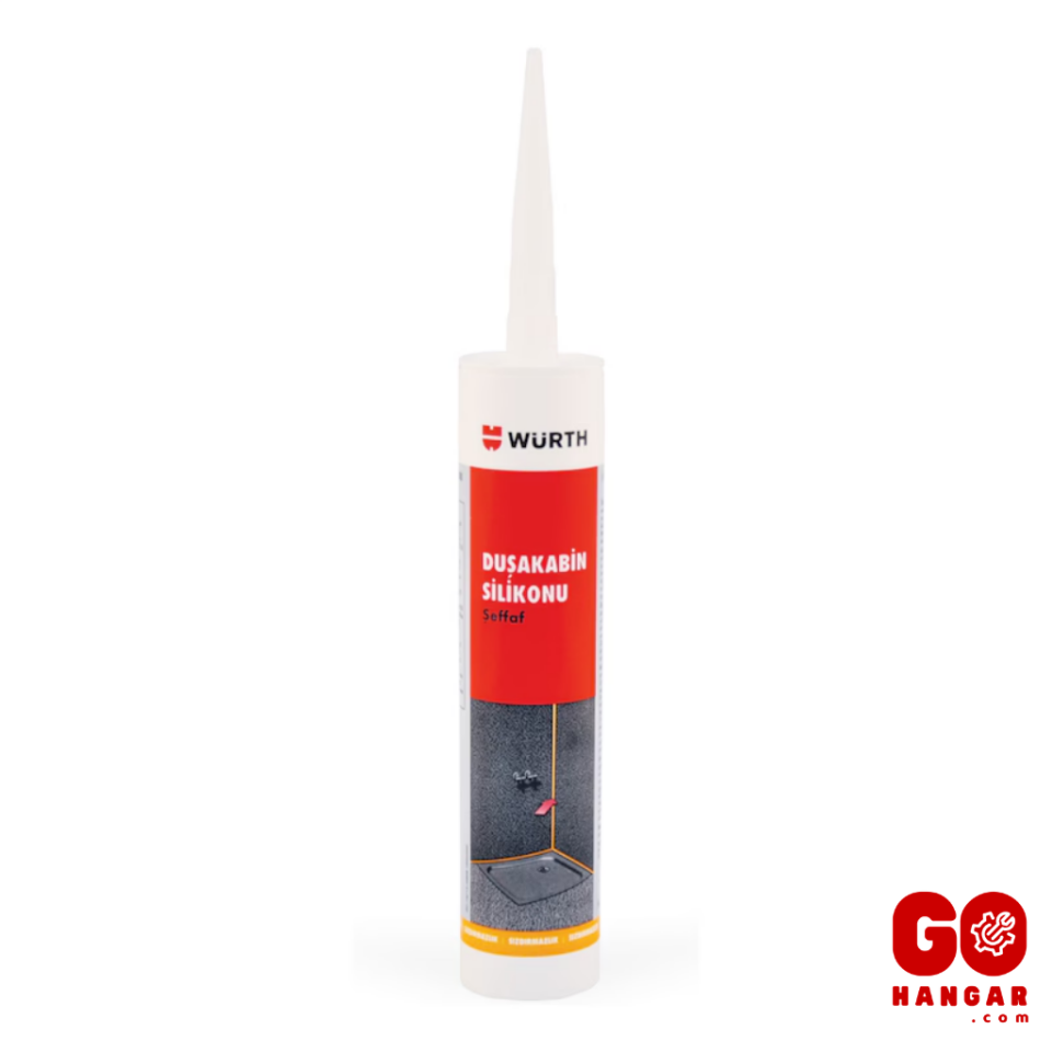 Würth Duşakabin Silikonu - Şeffaf, Beyaz (310 ml)