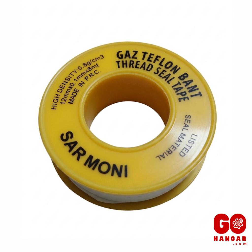 Sarmoni Yüksek Yoğunluklu Doğalgaz Teflon Bandı (12mm x 8mt)