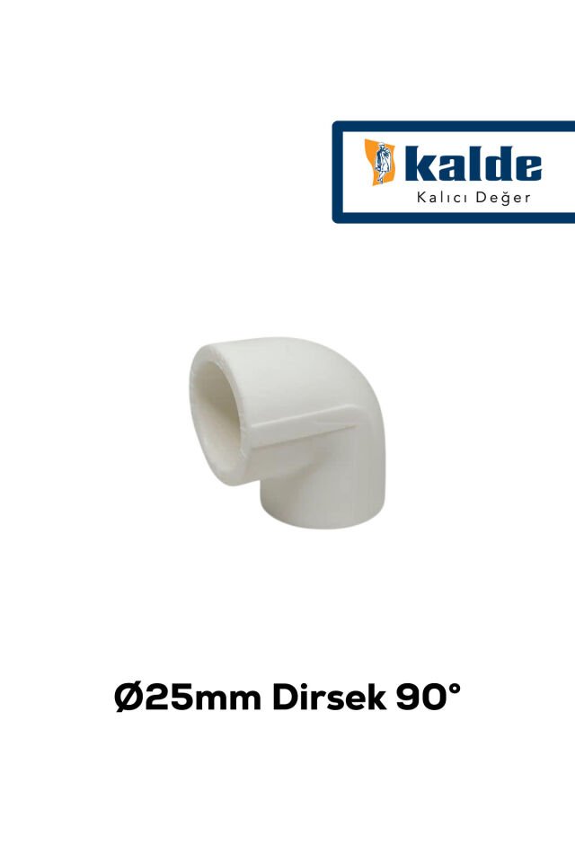 25'lik PPRC Dirsek | 1 Koli (330 Adet) | Ø25 x 90° (25 mm - 90 Derece) | Temiz Su