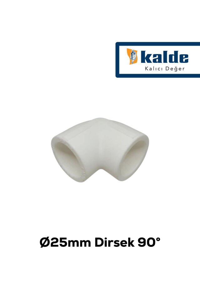 25'lik PPRC Dirsek | 1 Koli (330 Adet) | Ø25 x 90° (25 mm - 90 Derece) | Temiz Su