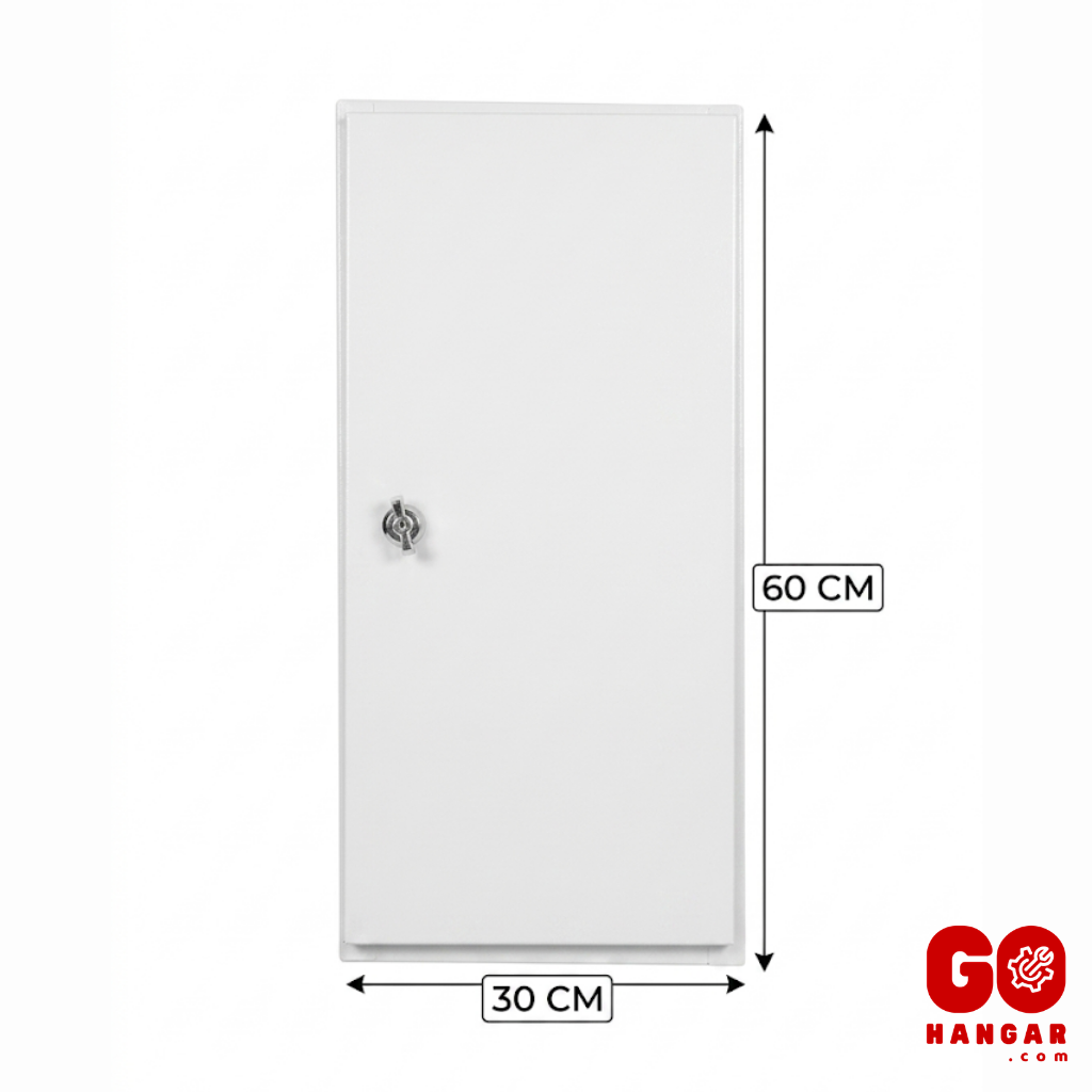 Sayaç Muhafaza Panosu 30x60 cm Derinlik: 21 cm (0.8 mm Sac Kalınlığı / Kilitli Metal Kutu)