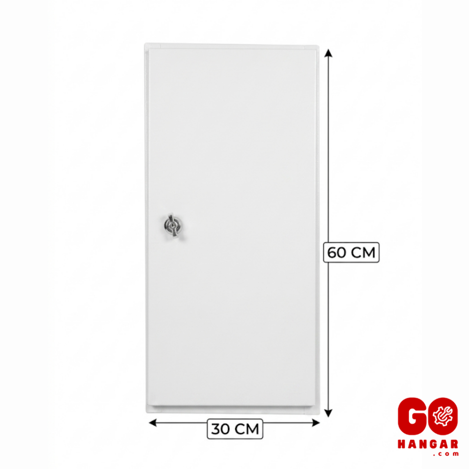 Sayaç Muhafaza Panosu 30x60 cm Derinlik: 21 cm (0.8 mm Sac Kalınlığı / Kilitli Metal Kutu)