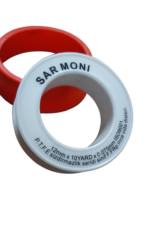 Su Teflon Bandı PTFE Sızdırmazlık Bandı 12mm x 0.075mm x 9mt – 10'lu Paket